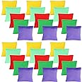 30 Pieces Mini Colorful Cornhole Bean Bags Nylon Bean Bags Sack Tossing Beanbags Fun Sports Outdoor Family Games Kid Toys for Hand Toss Games Party Game Supply for Boy Girl