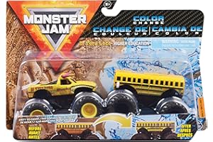 Monster Jam Original Zweier-Pack mit authentischen Monster Trucks im Maßstab 1:64 - mit Farbwechseleffekt (Sortierung mit verschiedenen Designs, Zufallsauswahl)
