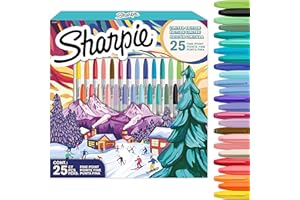 Sharpie Permanent Marker Set | Limited Edition Holiday Colour Assortment | Fine Point | 25 Marker Pens