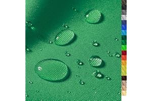 1buy3 "Monaco Tessuto Impermeabile di Poliestere | 200cm x 160cm | Colonna d' Acqua di 12.000 mm | Colore 12 | Verde | Tessuto di Poliestere Largo 160cm al Metro Impermeabile Esterno