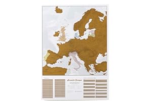 MAPS INTERNATIONAL Scratch Europe - Mapa de Europa para rascar, color Europe Scratch Print