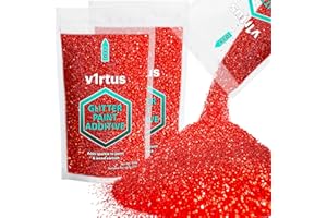 Red Glitter Paint Additive 200g | Additive for Glitter Paint Walls, Add to Interior & Exterior Paint, Emulsion, Varnish | v1rtus