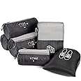 Tripole Polyester Organizer Packs - Cylindrical Shaped For Rucksacks - Set Of 6 | Shirt Bag | Black, 5 cm, 19 cm