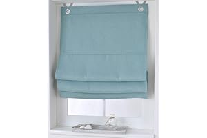 KUTTI Tenda a pacchetto Dimout con occhielli opaca oscurante turchese 80 x 130 cm