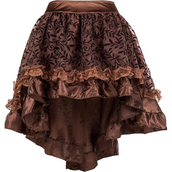 Jupe Médiévale Gothique Pour Femme - Ourlet Irrégulier, Ligne A - Costume Carnaval, Pirate, Halloween