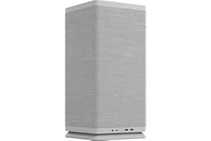 Fractal Design Mood Light Gray PC Case - elegancka konstrukcja tkaniny, górny wentylator 180 mm, ukrywa kartę graficzną 325 mm, kompatybilność z płytą główną m-ITX, łatwy dostęp, wydajne chłodzenie