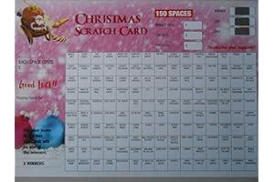 DWL CHRISTMAS SCRATCH CARD = 1 ONLY =150 SPACES ON THIS CARD RAISE ££'S = 3 SEPERATE WINNERS