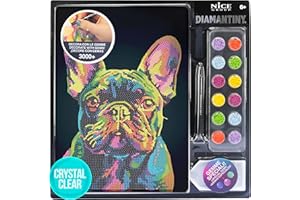 DIAMANTINY- Bulldog Dipingi coi Numeri, Colore Animale, 21 x 29,7 x 0,3 cm, 96023