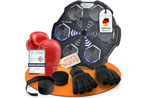 VALENESS Música Box Machine – Smart Music Boxing Machine – Máquina de boxeo con música y LED – Caja de pared con guantes de boxeo – Ideal para entrenamiento de boxeo en casa para niños y adultos