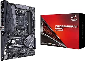 Asus ROG Crosshair VI Hero Gaming Mainboard Sockel AM4 (ATX, AMD X370, 4x DDR4 Speicher, 8x SATA 6Gb/s, Aura)