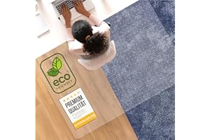 ‎NOVA FORMA Bodenschutzmatte DURA-MAT aus Polycarbonat - transparente Stuhlmatte für Hartböden - bewährte Bürostuhl Unterlage für zuverlässigen Bodenschutz (90x120 cm)