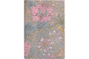 Kalendarz Paperblanks 2025 Morris Pink Honeysuckle Mini Dzienny: jeden dzień na stronie, zamykany na gumkę, papier 80 gsm