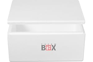 ‎THERM BOX THERM BOX Styroporbox XL Verschiedene Größen Volumen 24 bis 45L Isolierbox Thermobox Kühlbox Warmhaltebox Wiederverwendbar