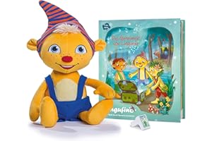 DIALOG TOYS Lingufino Basis Set mit Plüschfigur, Lernspielzeug mit Spracherkennung ohne Internet, geeignet zur Sprachförderung, erweiterbar, für Kinder im Alter ab 4 Jahren, ca. 38 cm