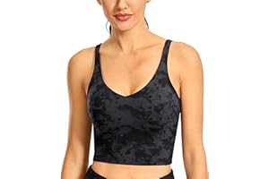 CRZ YOGA Sujetador Deportivo de Palangre para Mujer Sujetadores de Yoga Acolchados sin Cables Sujetadores sin Mangas de Entrenamiento para Correr