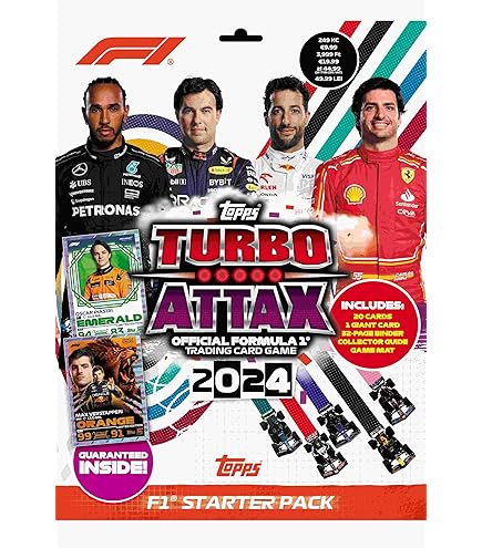 Topps Turbo Attax Formula 1 2025 - Display Con 24 Booster, Edizione Diamante