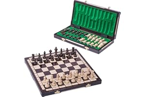 SQUARE GAME SQUARE - Szachy drewniane OLIMPIJSKIE - 35 x 35 cm - Szachownica & Figury szachowe