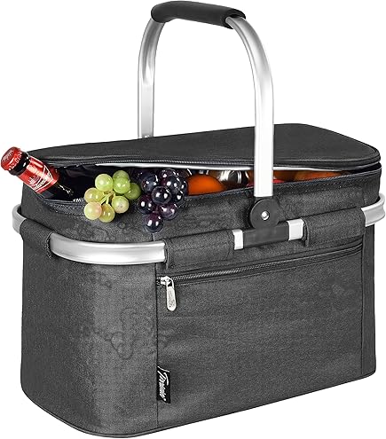 JeashCHAT Cooler Bag Collapsible Leakproof Insulated Cooler Bag Portable Travel Beach Camping Picnic Insulated Thermal Bag Outdoor Activities Red