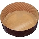 Decora, 0320165 5 Panettone Molds Low 500 g, Rigid Paper of Pure Cellulose, Temperature Resistant of 200 &deg; C, Ideal for Makin