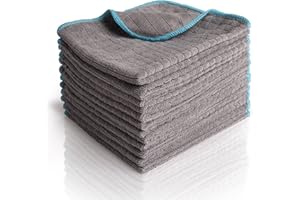 ‎HEYNNA HEYNNA Bonorum 12 x ściereczka z mikrofibry 380 GSM/ściereczka z mikrofibry, do pielęgnacji samochodu, miękka i chłonna/niestrzępiąca się, do pielęgnacji samochodu, czyszczenia i gospodarstwa