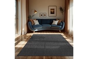 Paco Home Tappeto Per Esterno Balcone Terrazza Tappeto Cucina Monocolore Mélange, Dimensione:200x280 cm, Colore:Antracite