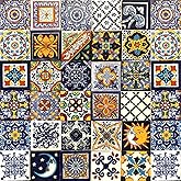 Carreaux mexicains en céramique Patchwork peint à la main ensemble de 120 carreaux 5x5 cm - Verdicino - Canada