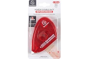 Exacompta 12997E Taśma dwustronna do zdjęć - samoprzylepna - długość 15 m - dyspenser w kolorze malinowym