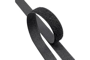 KLEBERINO Klettband zum nähen | Set Hakenband und Flauschband | Klettverschluss zum aufnähen | hohe Verschlusskraft in Industriequalität (schwarz, 16mm x 1m)