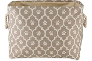 Bone Dry Estampado de huellas de celosía, algodón, piedra, rectángulo grande