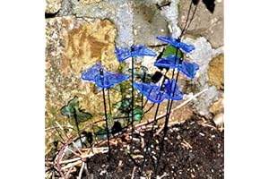 SUN CATCHER GARDEN DECOR Sun Catcher Ornements de Jardin Papillon Attrape Soleil 5 Piquets Décoratifs 25 cm Haut Accessoire de Jardinage Cadeau pour Les Jardiniers, Colour:Fluorescent Blue