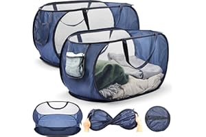 Yokuni 2 Stück Faltbarer Wäschekorb 36 x 36 x 58 cm, Pop Up Wäschekorb Faltbar mit Henkel, Klappbarer Wäschekorbe für Badezimmer, Schlafzimmer, Studentenwohnheime, Reisen und die Aufbewahrung zu Hause