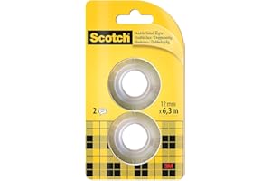 Scotch Nastro Biadesivo - 2 Rotoli, 12 mm x 6,3 m - Nastro Biadesivo Trasparente a Lunga Tenuta per Foto, Fotografie, Poster e Immagini