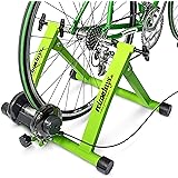 Relaxdays Rullo Trainer Pieghevole Bicicletta 6 velocità, Cerchi da 26-28, Blu e Verde Unisex Adulto