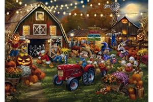 Schmidt 58048 Disney, Mickey & Minnie Pumpkin Festival: Puzzle Thomas Kinkade, 1000 bitar pussel