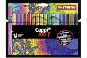 Flamaster - STABILO Cappi ARTY etui 18 szt. + 2 obręcze do spięcia