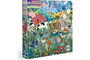 eeBoo 1000 elementów - Angielski pojemnik z recyklingu - Wysokiej jakości puzzle dla dorosłych - PZTEHG