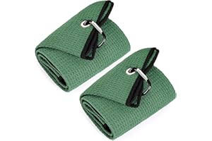 Mile High Life Serviette de golf | Serviettes gaufrées à trois plis | Tissu en microfibre de qualité supérieure | Avec mousqueton robuste