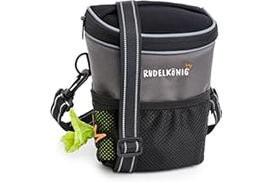 Rudelkönig torebka na smakołyki dla psów - Praktyczna torebka na jedzenie do szkolenia psów - Wielofunkcyjna torebka na smakołyki dla psów z dozownikiem torebek na kupy