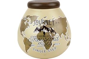 Pot of Dreams Hucha de cerámica Pintada a Mano con Forma de Globo de Aventura Pintada a Mano | Hucha ecológica y reciclable | Regalo Decorativo y Ahorro para Planes de Vacaciones y Viajes