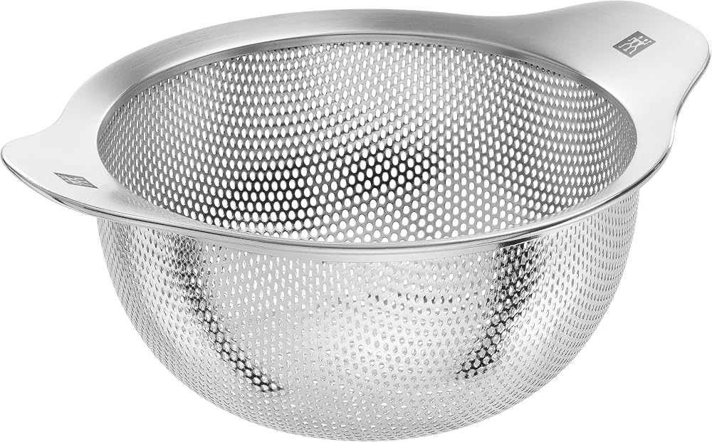 Zwilling Tel Süzgeç, Paslanmaz Çelik, Gümüş, 16 cm | Bulaşık makinesinde yıkanabilir, 2 sap, istiflenebilir