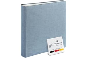 Goldbuch Album fotograficzny Summertime Trend 2 31607 ze 100 białymi stronami z pergaminem, album fotograficzny z lnianą okładką, do 600 zdjęć, papier wysokiej jakości, niebieski/szary, 30 x 31 cm