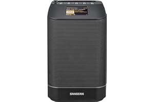 Sangean WFS58 Dab+ Radio | FM | WiFi y Altavoz Bluetooth | Radio de Internet portátil con NFC | WiFi | Negro