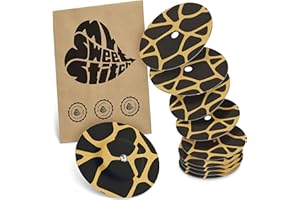 MySweetStitch | Plaster do sensora Freestyle Libre 1 & 2 z otworem wentylacyjnym | Wodoodporny i przyjazny dla skóry (10 sztuk) | okrągły | na zewnątrz: Ø 65mm, wewnątrz Ø 6mm | Savannah