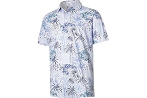ELETOP Polo Shirts for Men Moisture Wicking Quick-Dry 4 Way Stretch Golf Shirts Casual Print Colorful Mens Polo Shirts Short Sleeve…