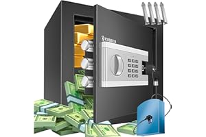 ‎KESSER KESSER® Elektronischer Tresor | 38x30x30cm | Inkl. Batteriebox | Elektronischer Safe | 3x Doppelbolzenverriegelung | Boden Wandtresor | Möbeltresor | Innenbeleuchtung | Panzerschrank Zahlenschloss