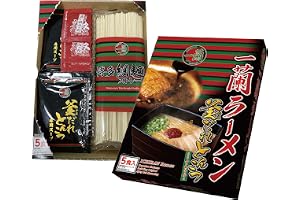Hakata straight noodle premium tonkotsu soup Ichiran style Ramen med special secret red Ichiran dry sauce - 5 måltider - från Japan
