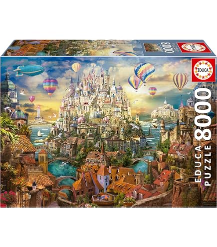 Trefl Prime - Puzzle UFT : Cities Beyond The Clouds - 13 500 pièces, Grand Puzzle avec Monuments Fameux
