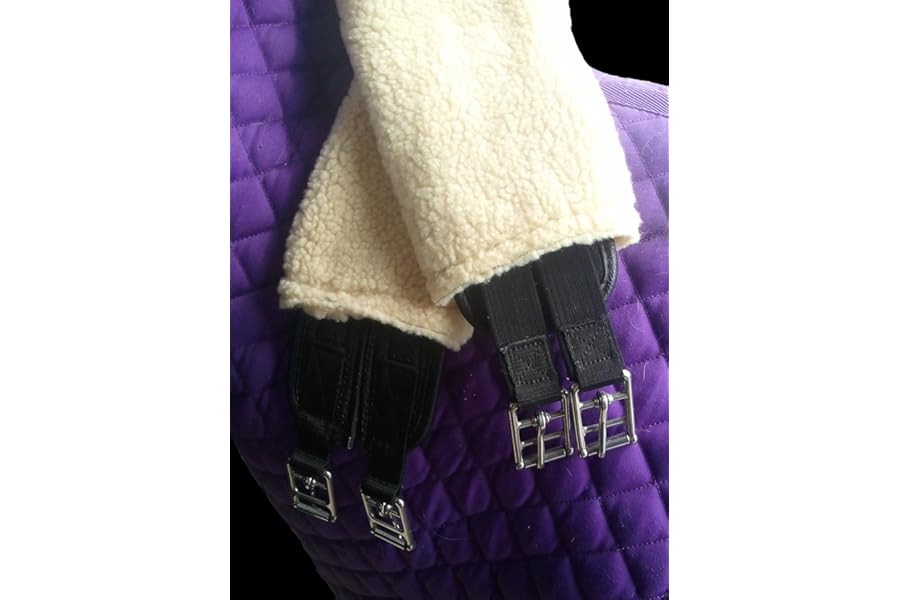 Quality Faux Sheepskin Girth Sleeve available in Cream, Black or Brown and in various sizes (50", Cream)