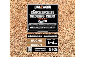 PINI 5 kg de copeaux de fumage en hêtre 4-6 mm 18 l