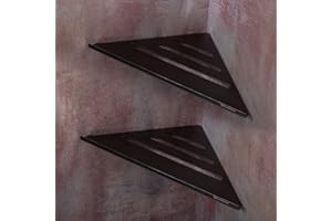 Womamny Black Bathroom Corner Shelves, 2 pcs Shower Caddy Corner Shower Shelf Wall Mounted, Thickened Stainless Steel Shower Corner Shelves for Bathroom Kitchen Corner